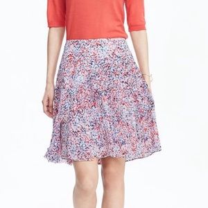 BANANA REPUBLIC | Floral / Pleated / Skirt